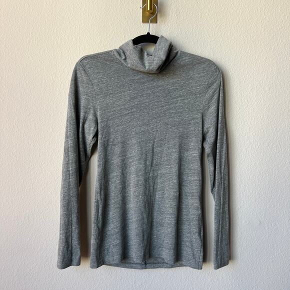James Perse Heather Gray Lightweight Jersey Turtleneck Size 1 - Picture 2 of 6